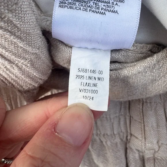 Old Navy Flax Linen-Blend Wide Leg Pants Medium Tall - Picture 5 of 9